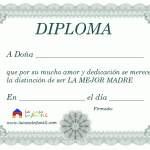 diploma dia de la madre