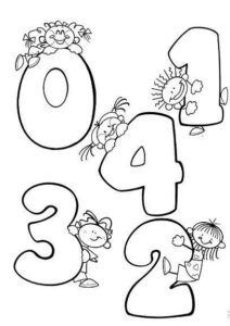 aprender los numeros pintando