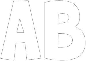 MOLDES DE LETRAS PARA COLOREAR