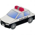 MAQUETA RECORTABLE 3D EN PAPEL DE COCHE DE POLICIA